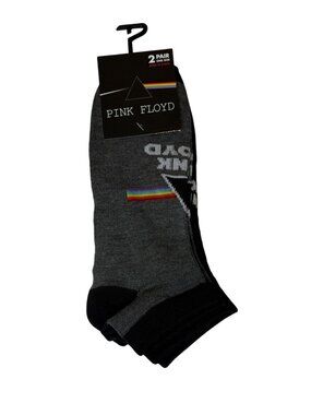 Pink Floyd Dark Side Of The Moon 2 Pair Ankle Socks Mens 7-12 NWT